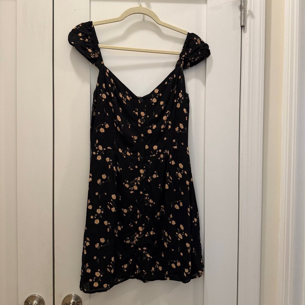 Reformation Floral Dress with Cap Sleeves